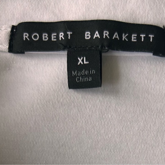 Robert Barakett Georgia Zip Polo White Short 100% Pima Cotton   Size XL - Picture 3 of 6